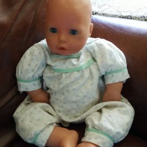 Lifelike blue-eyed baby doll
